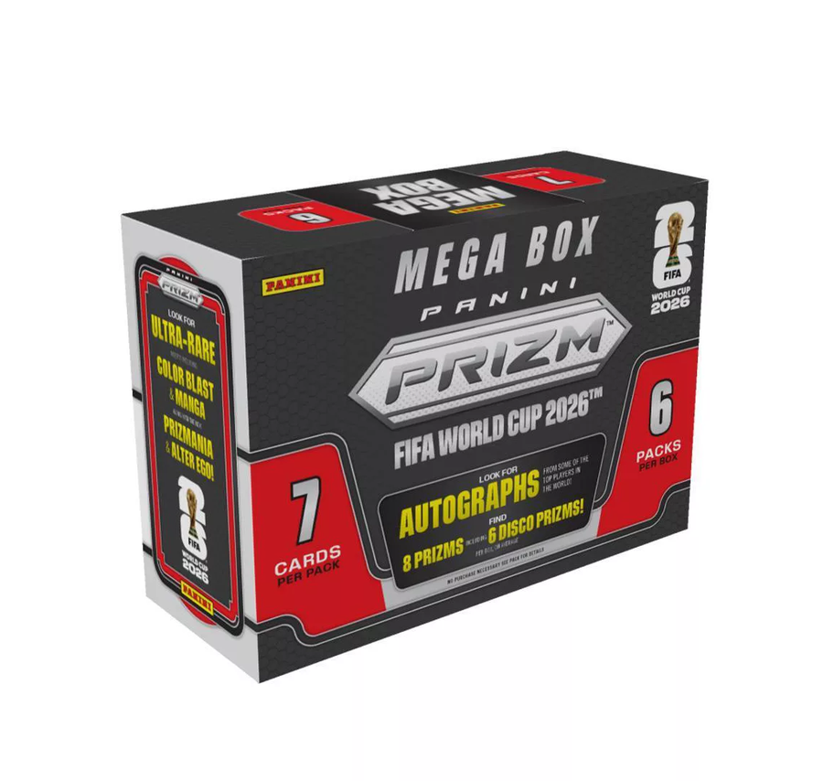 2026 Panini Prizm FIFA World Cup Soccer Trading Card Mega Box